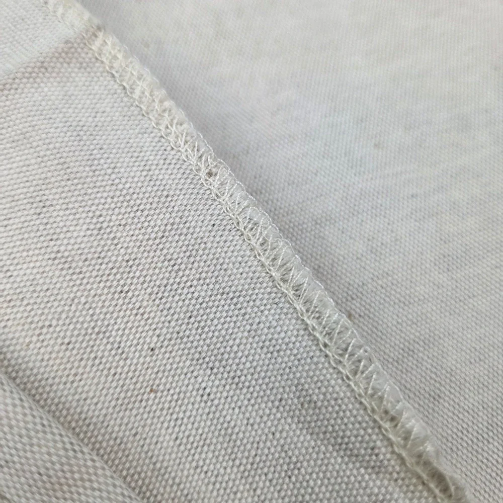 Martin Gordon Linen Cotton Trousers Mens 38W Straight Leg Flat Front Cream Tan